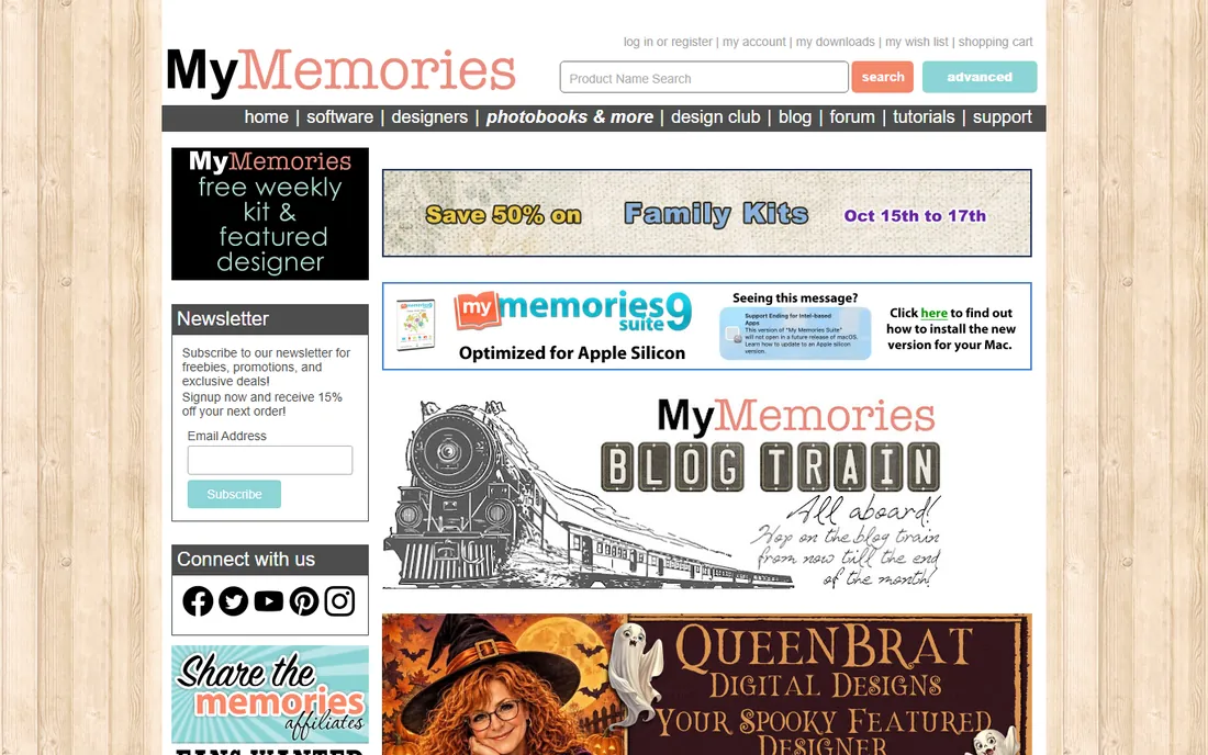 MyMemories Suite homepage