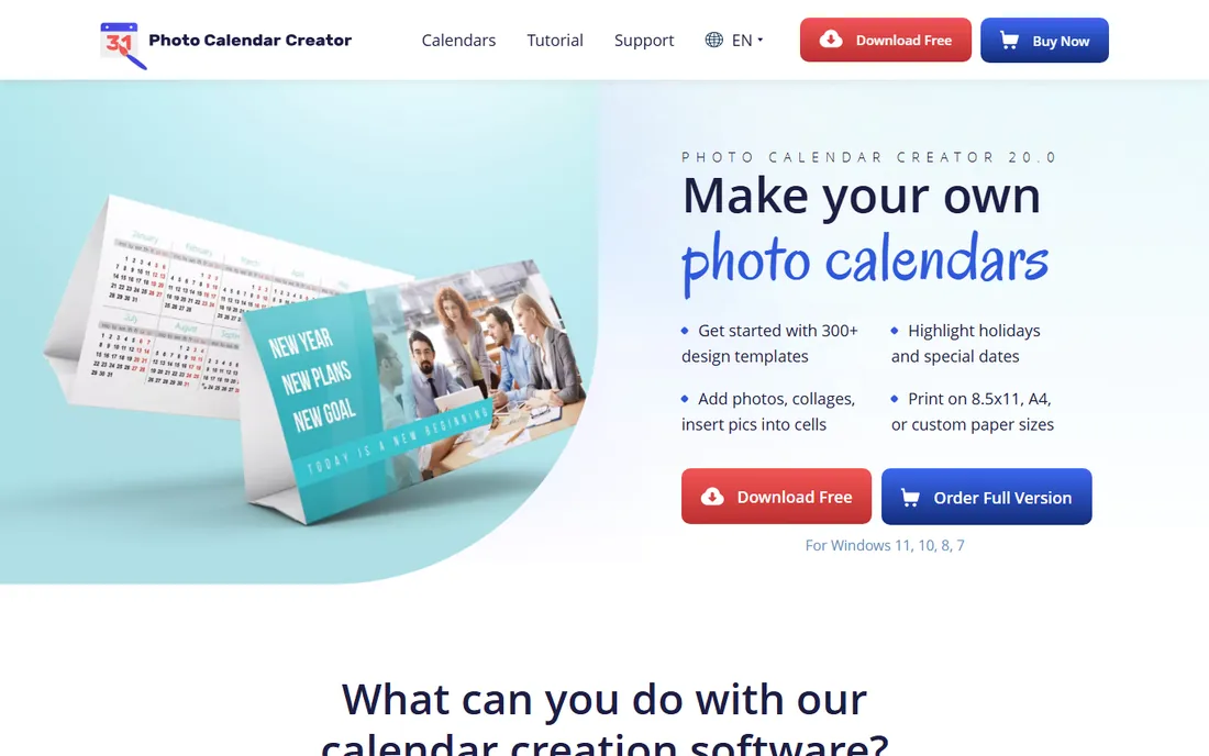 Photo Calendar Creator homepage