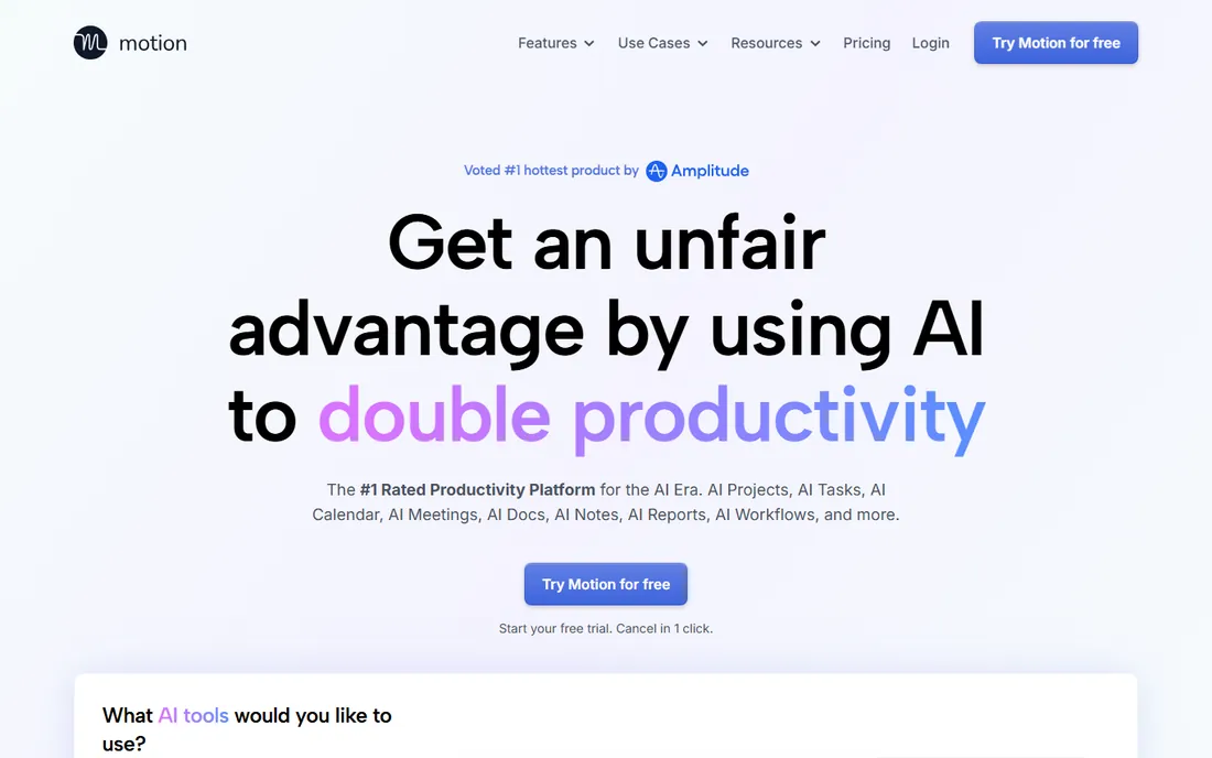 Motion homepage