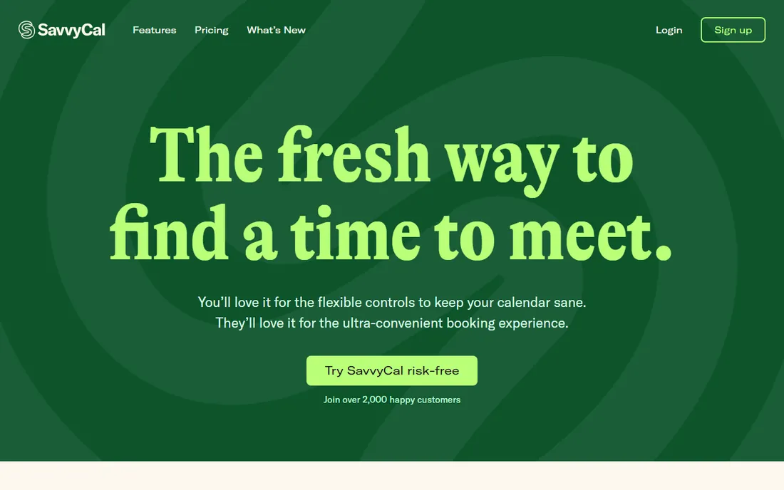 SavvyCal homepage