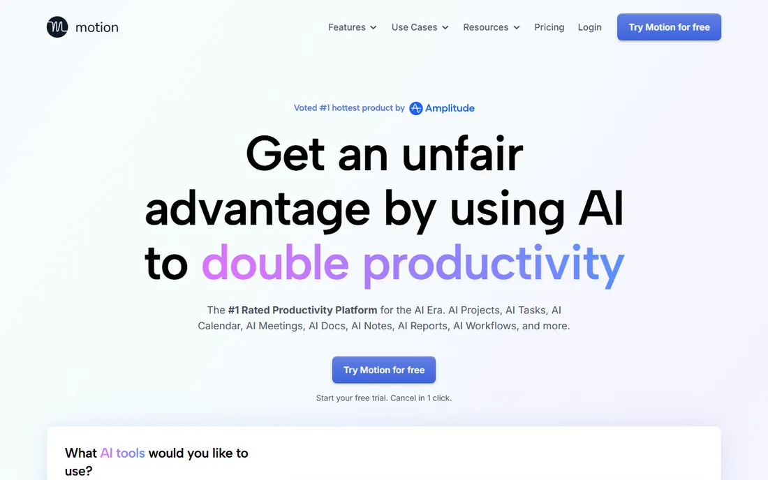 Motion homepage