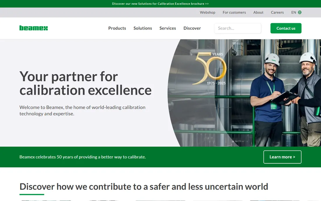 Beamex CMX homepage