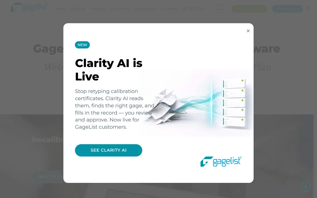 GageList homepage