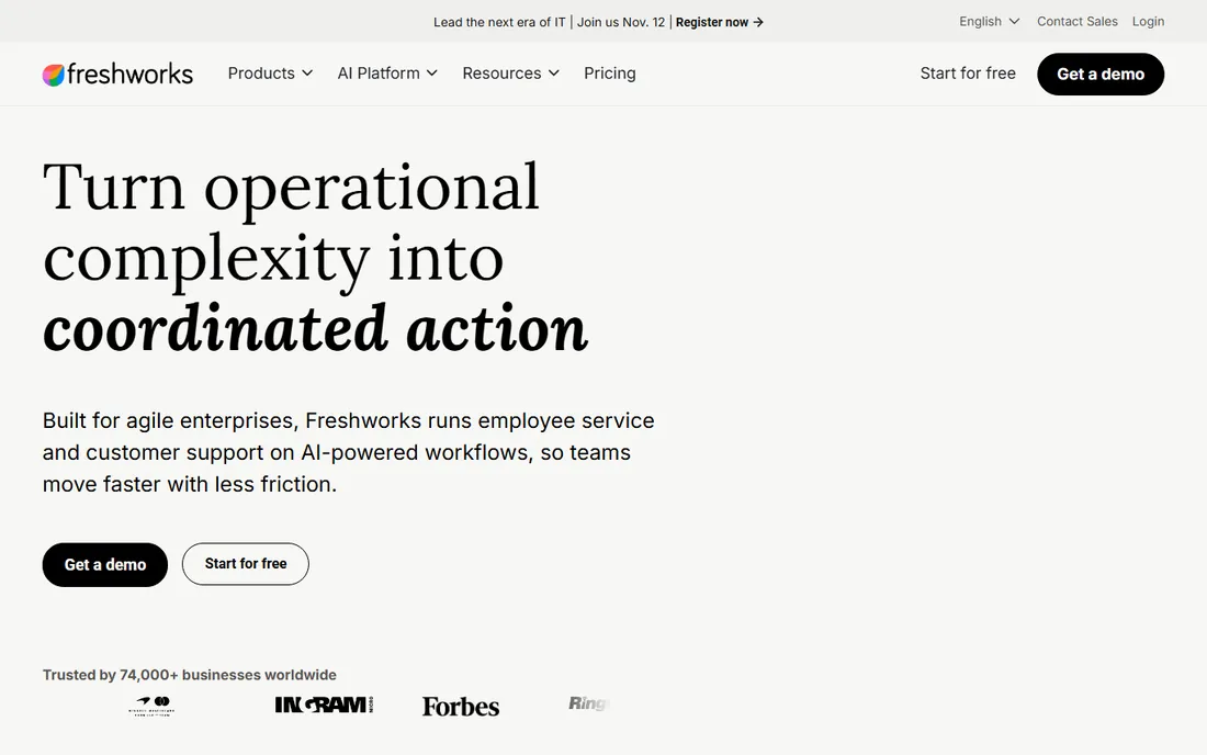Freshcaller homepage