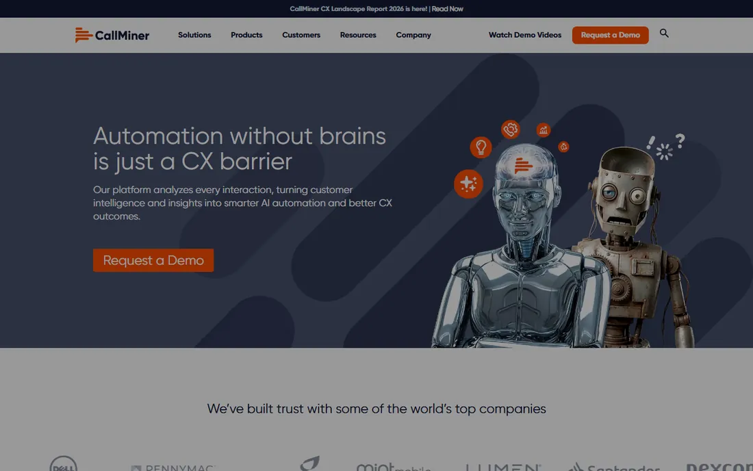 CallMiner homepage
