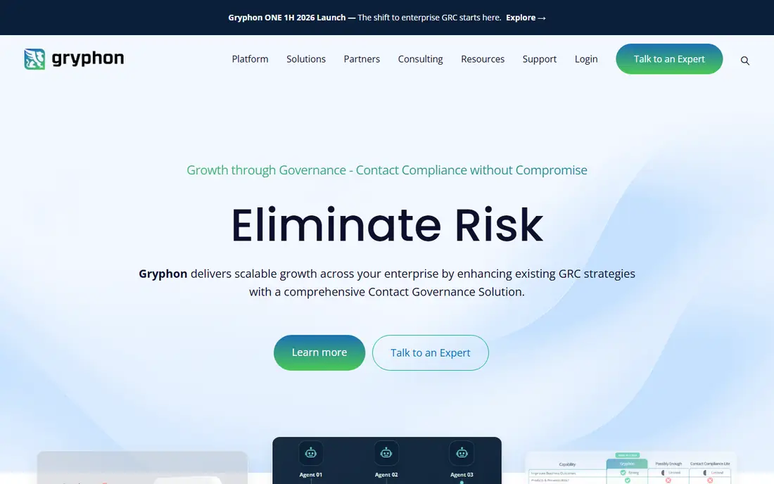 Gryphon Networks homepage