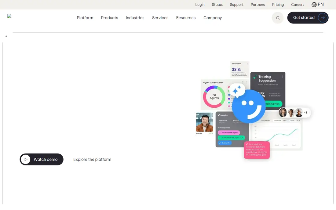 NiCE CXone homepage