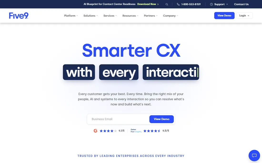 Five9 homepage