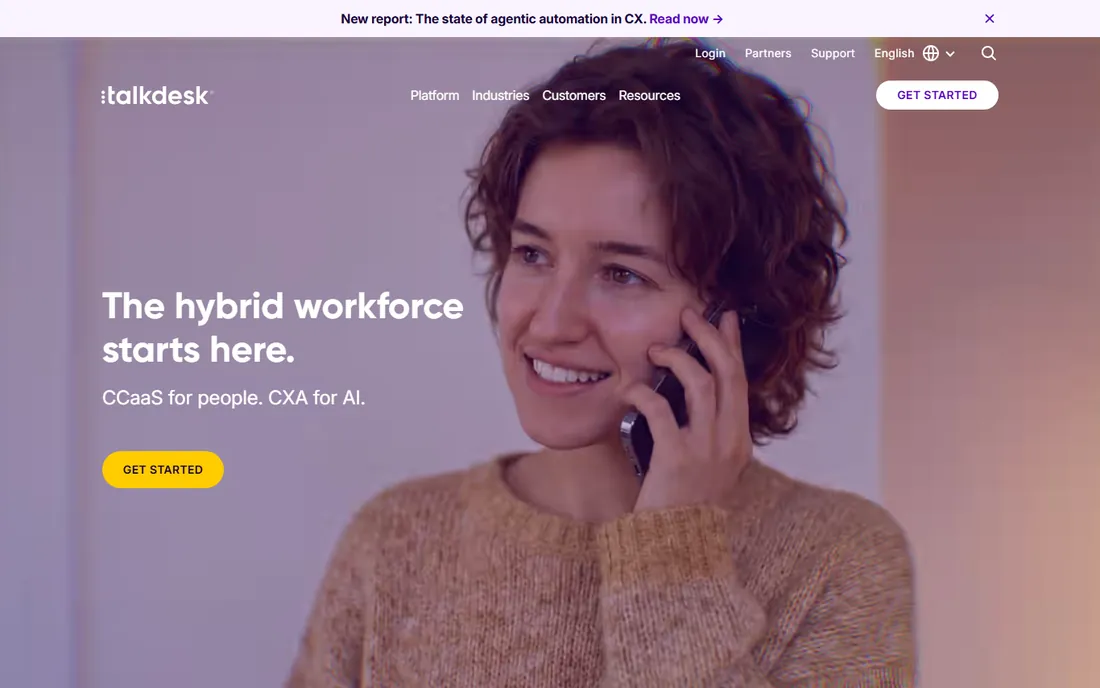Talkdesk homepage