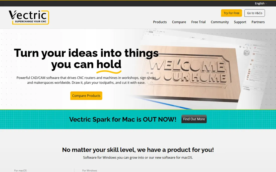 VCarve Pro homepage
