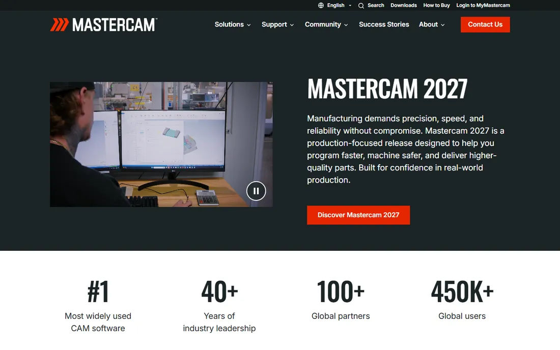 Mastercam homepage