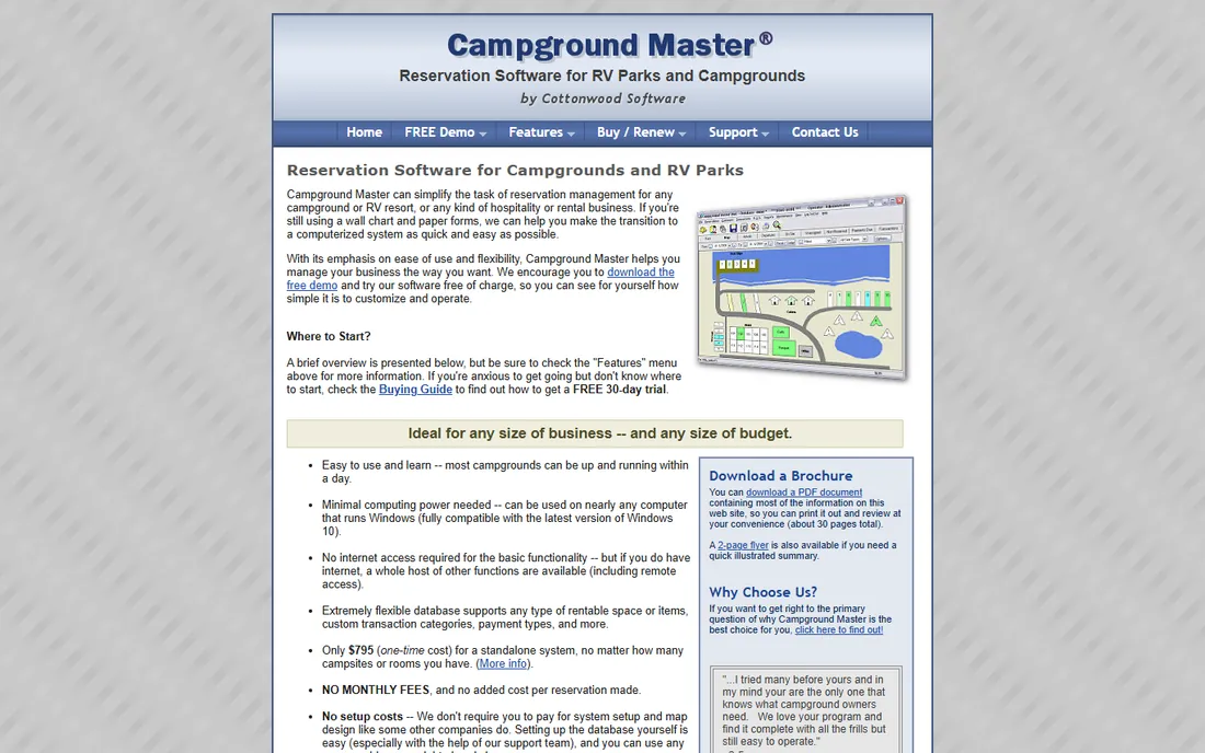 Campground Master homepage