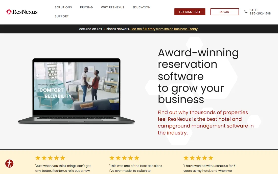ResNexus homepage