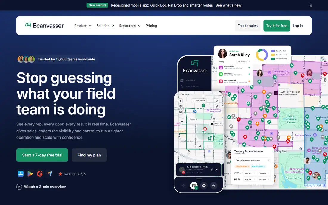 Ecanvasser homepage
