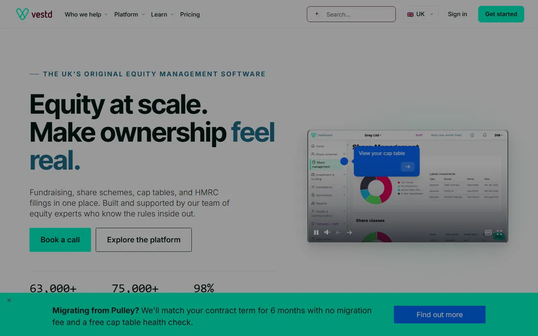 Vestd homepage