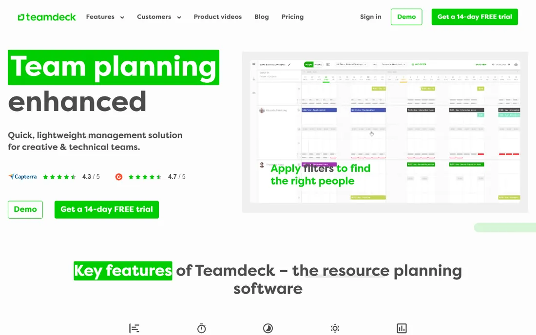 Teamdeck homepage