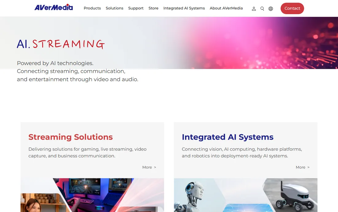AVerMedia RECentral homepage