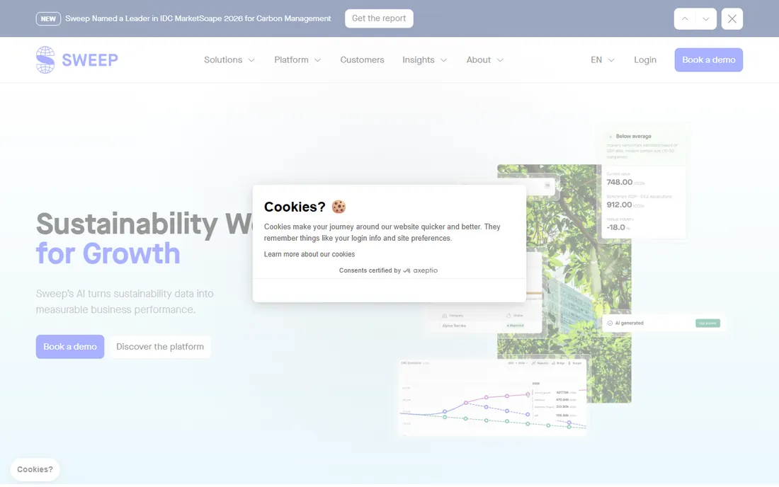 Sweep homepage