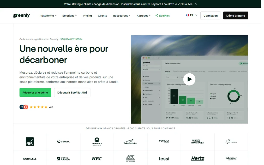 Greenly homepage
