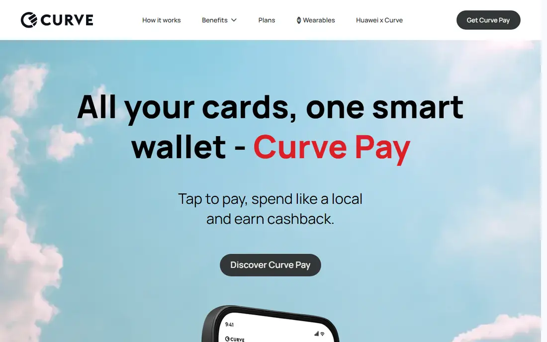 Curve homepage