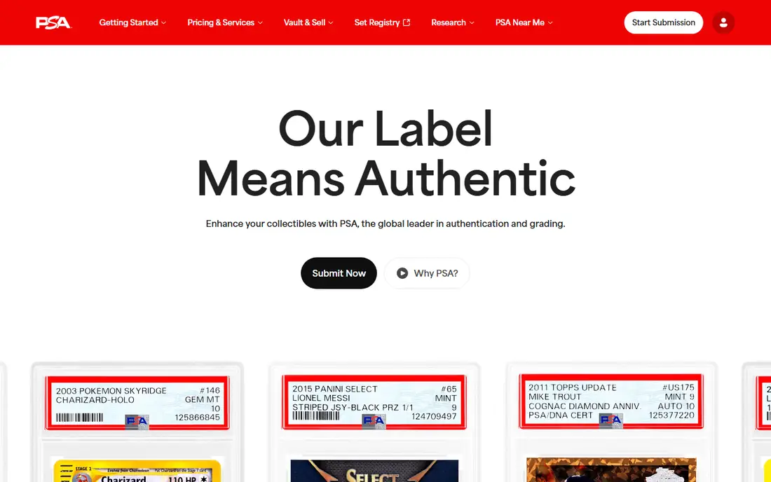PSA homepage