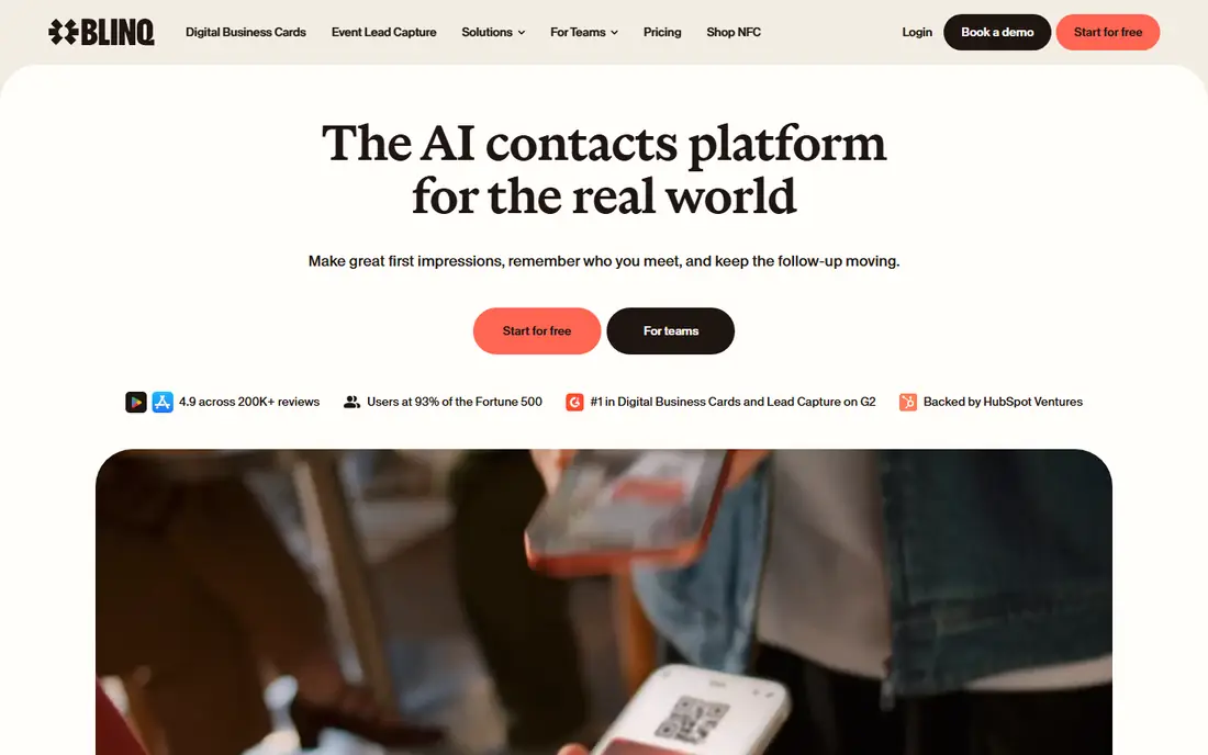 Blinq homepage