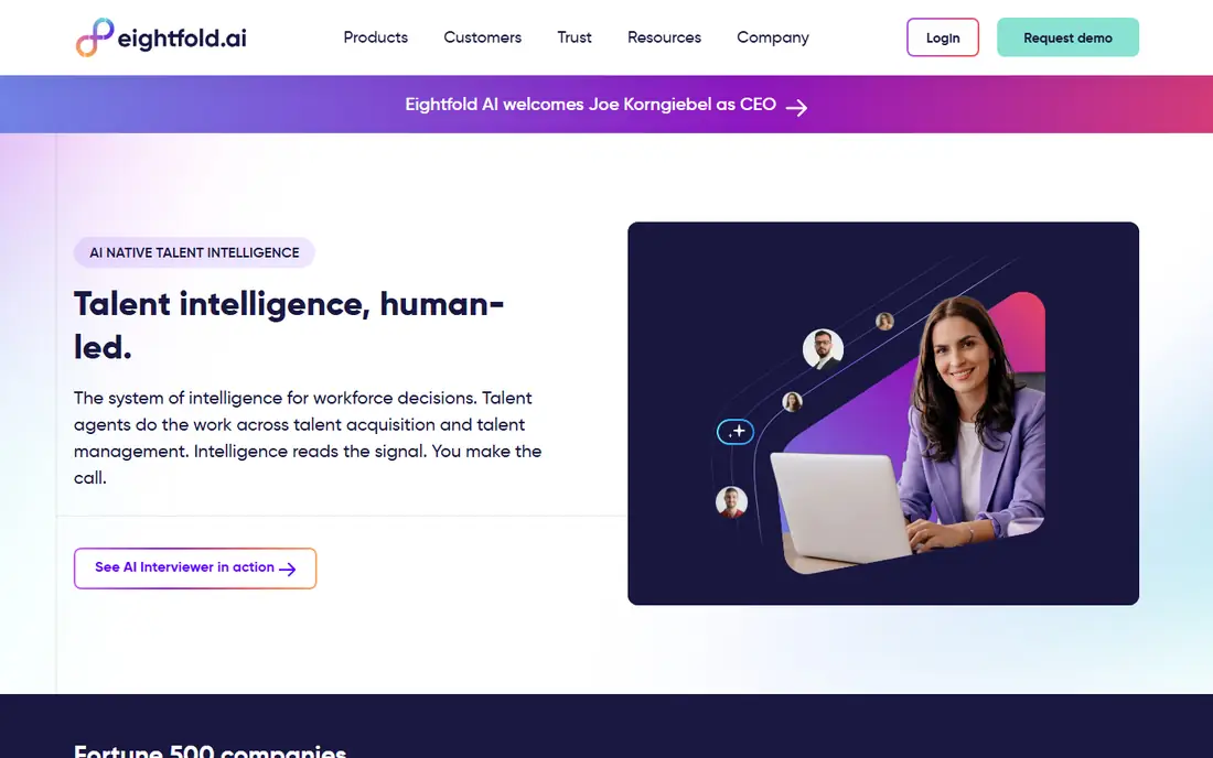 Eightfold AI homepage
