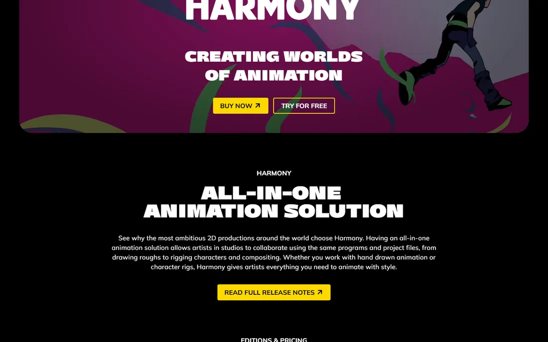 Toon Boom Harmony homepage