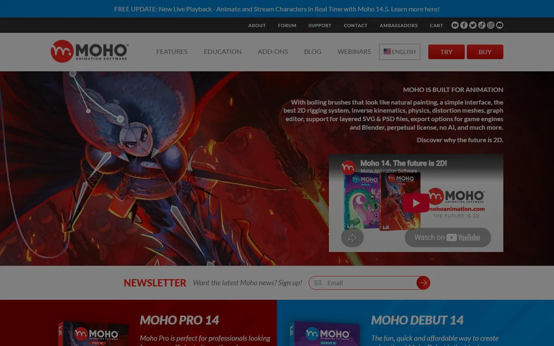 Moho Pro 14 homepage