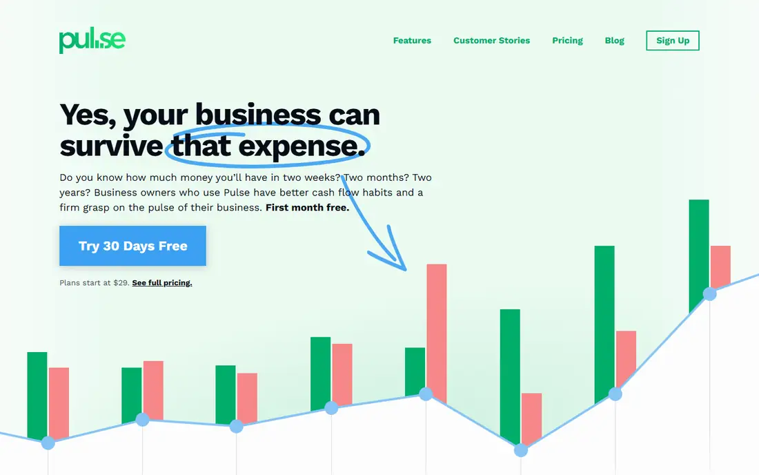 Pulse homepage