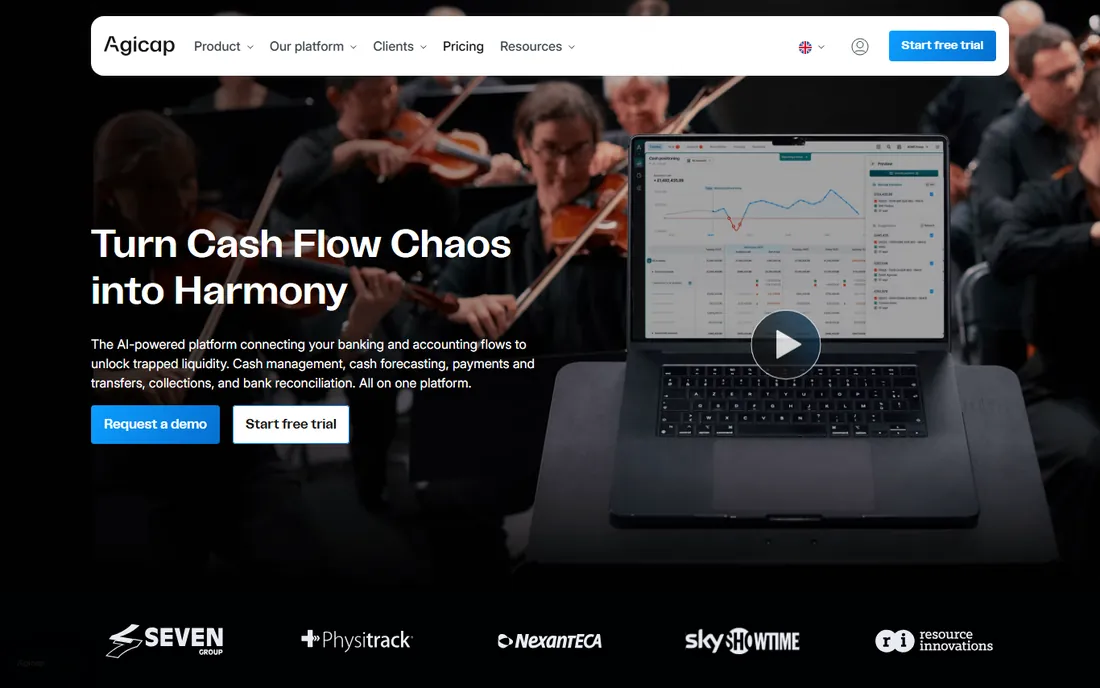 Agicap homepage