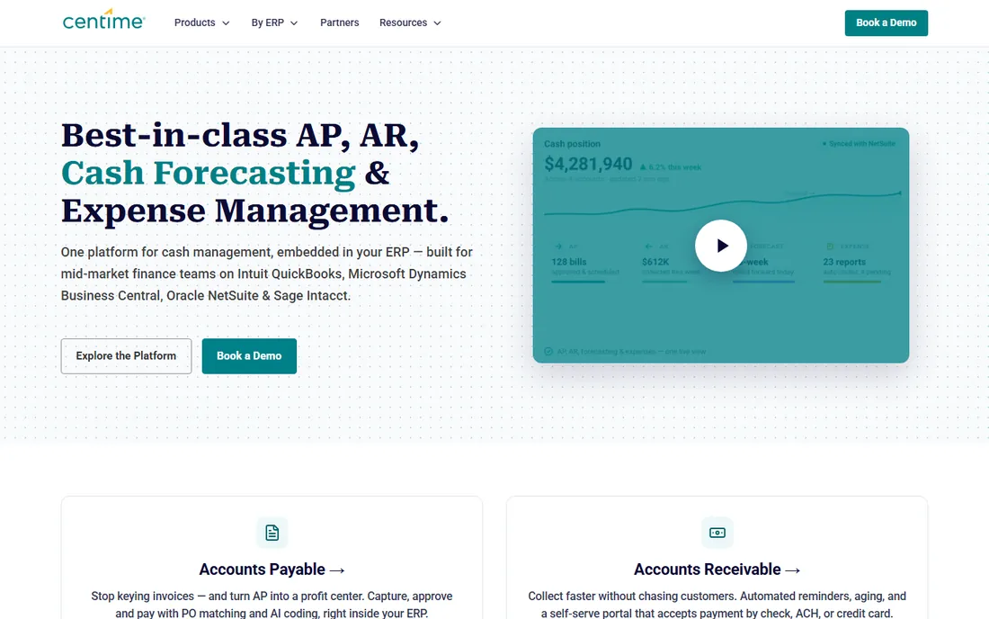 Centime homepage