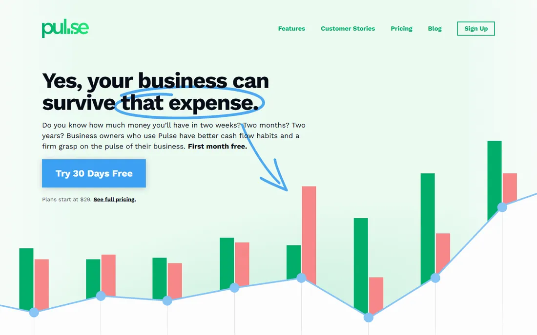Pulse homepage