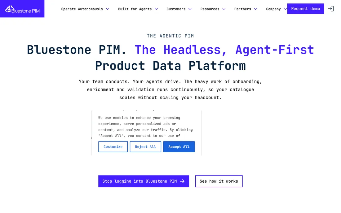 Bluestone PIM homepage