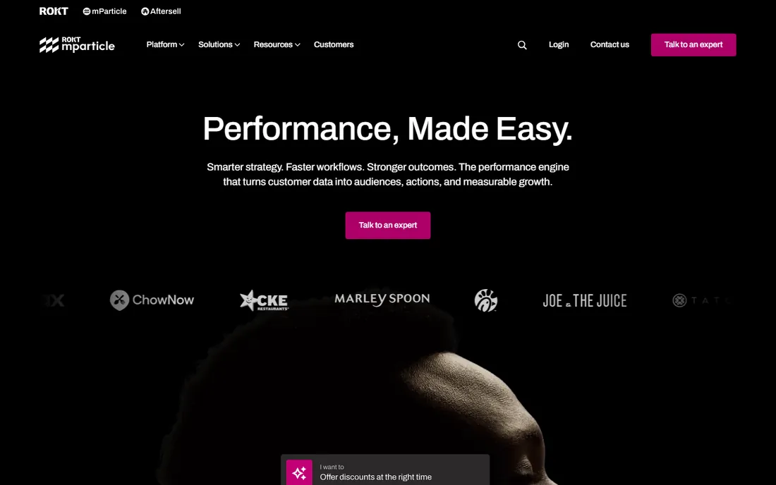 mParticle homepage