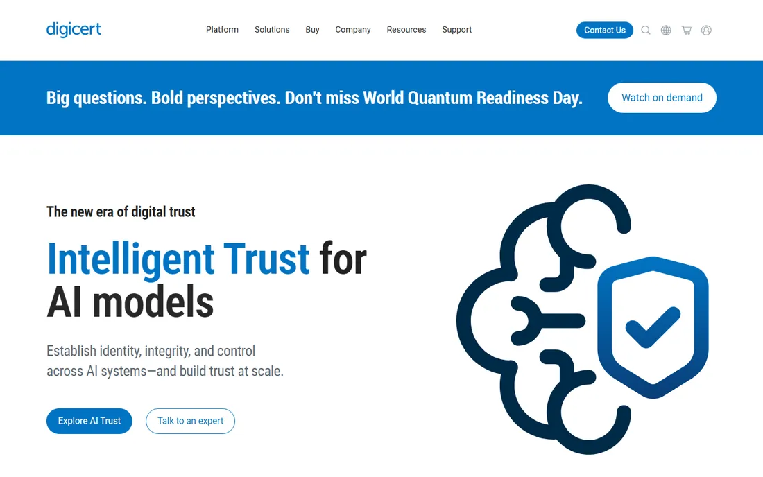 DigiCert homepage