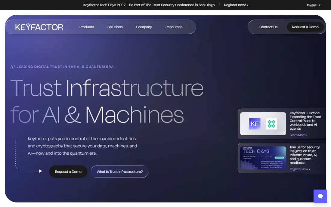 Keyfactor homepage