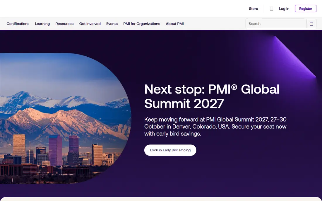 Project Management Professional (PMP) homepage