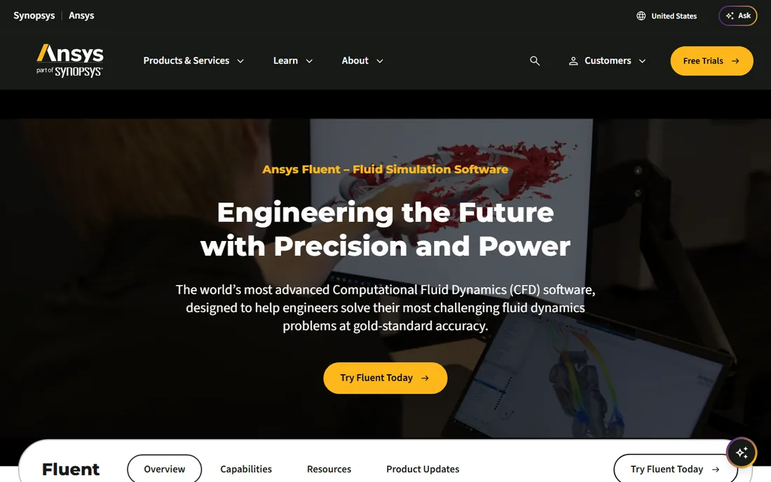 Ansys Fluent homepage