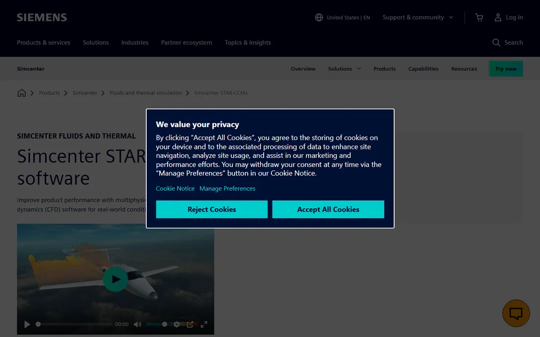 Simcenter STAR-CCM+ homepage