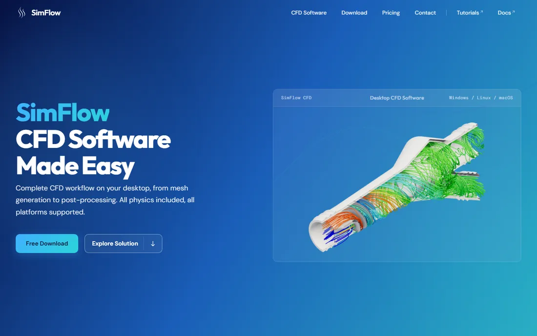 SimFlow homepage
