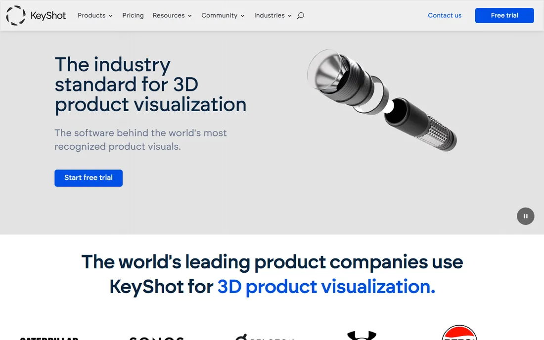 KeyShot homepage