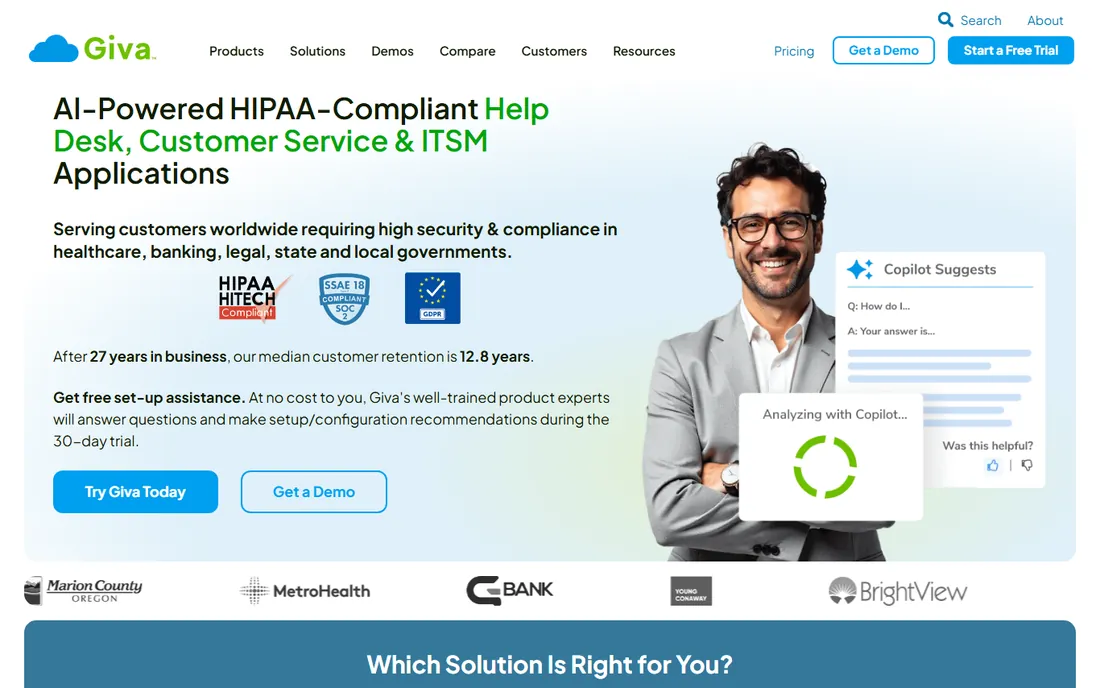 Giva homepage
