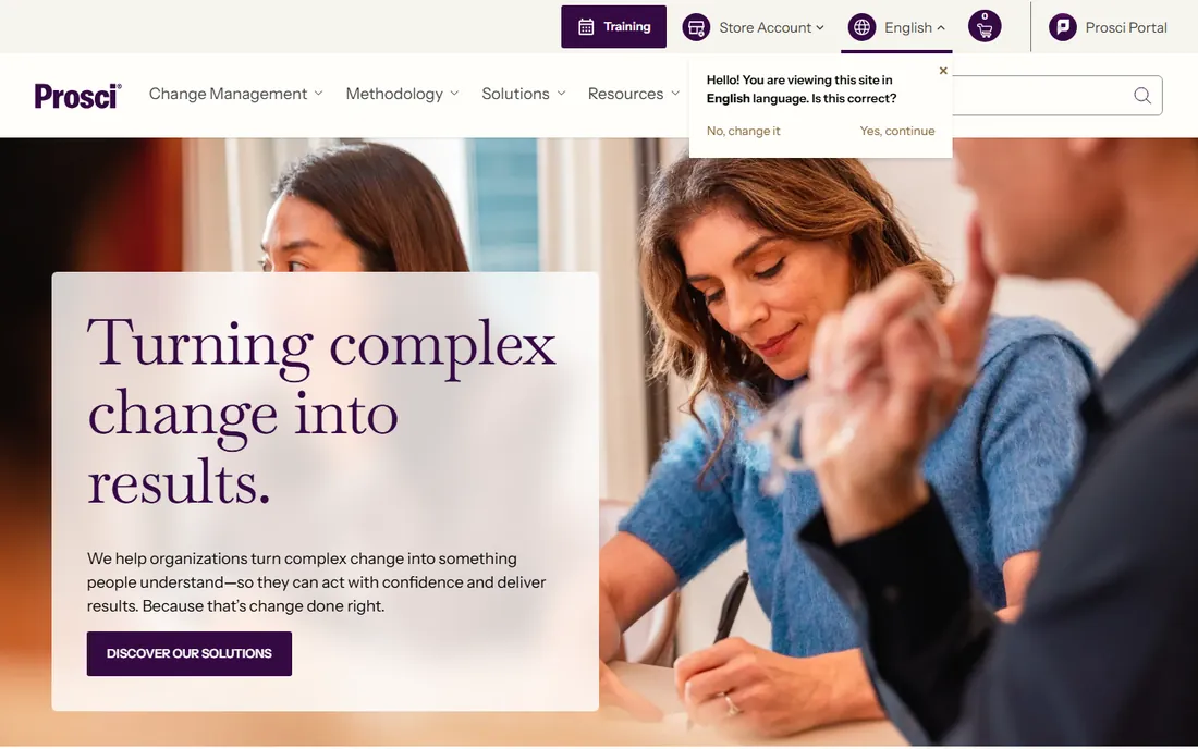 Prosci homepage