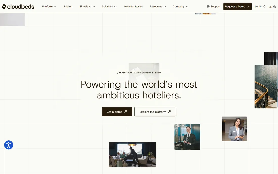 Cloudbeds homepage