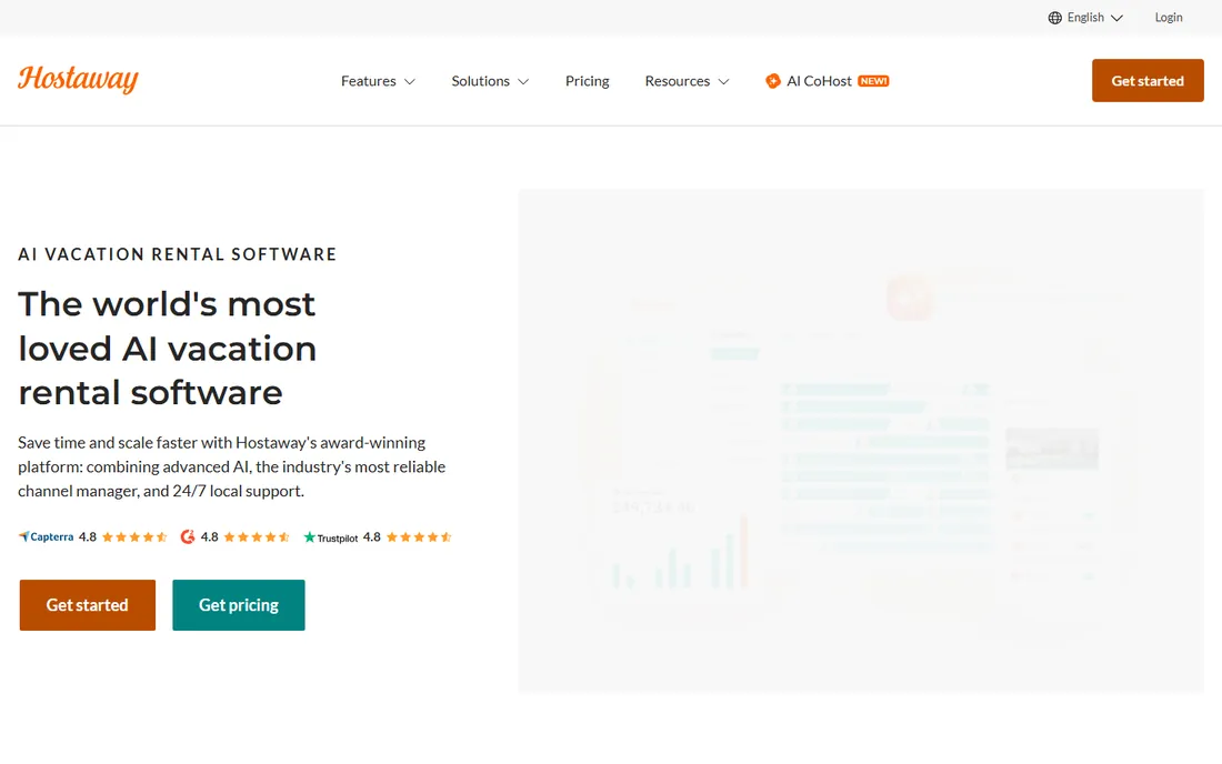 Hostaway homepage