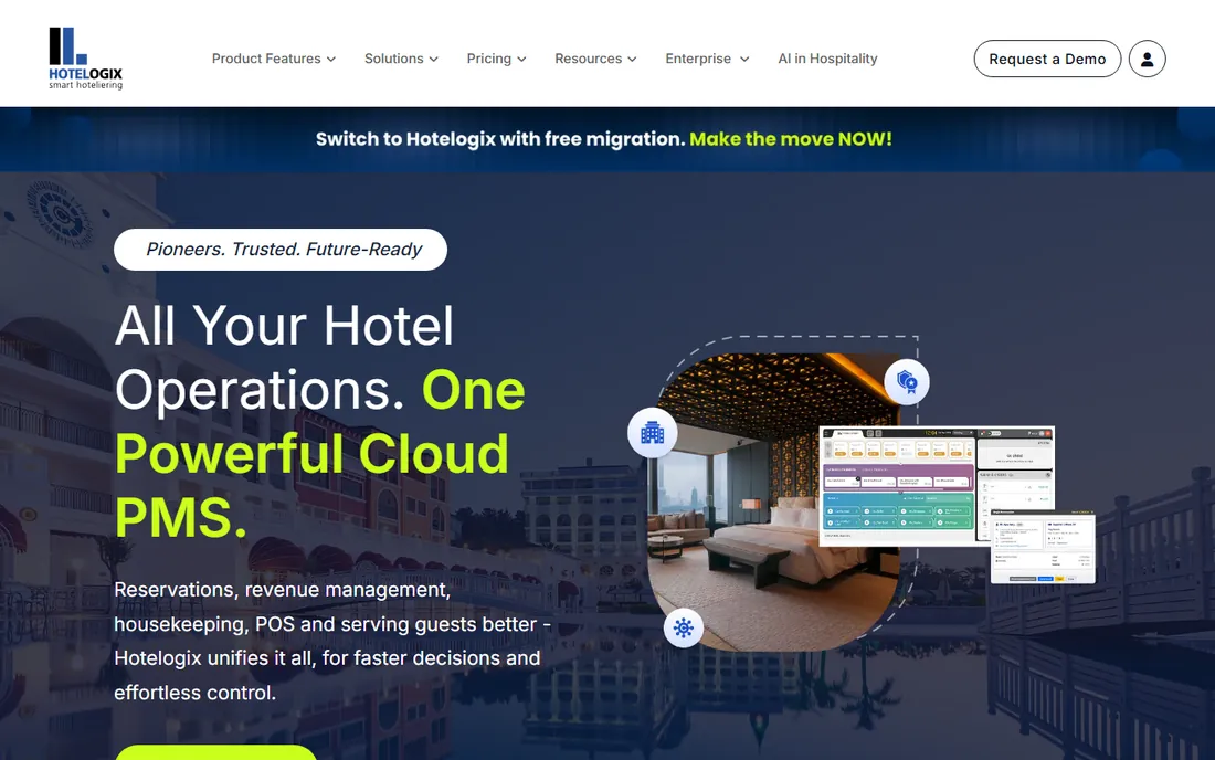 Hotelogix homepage
