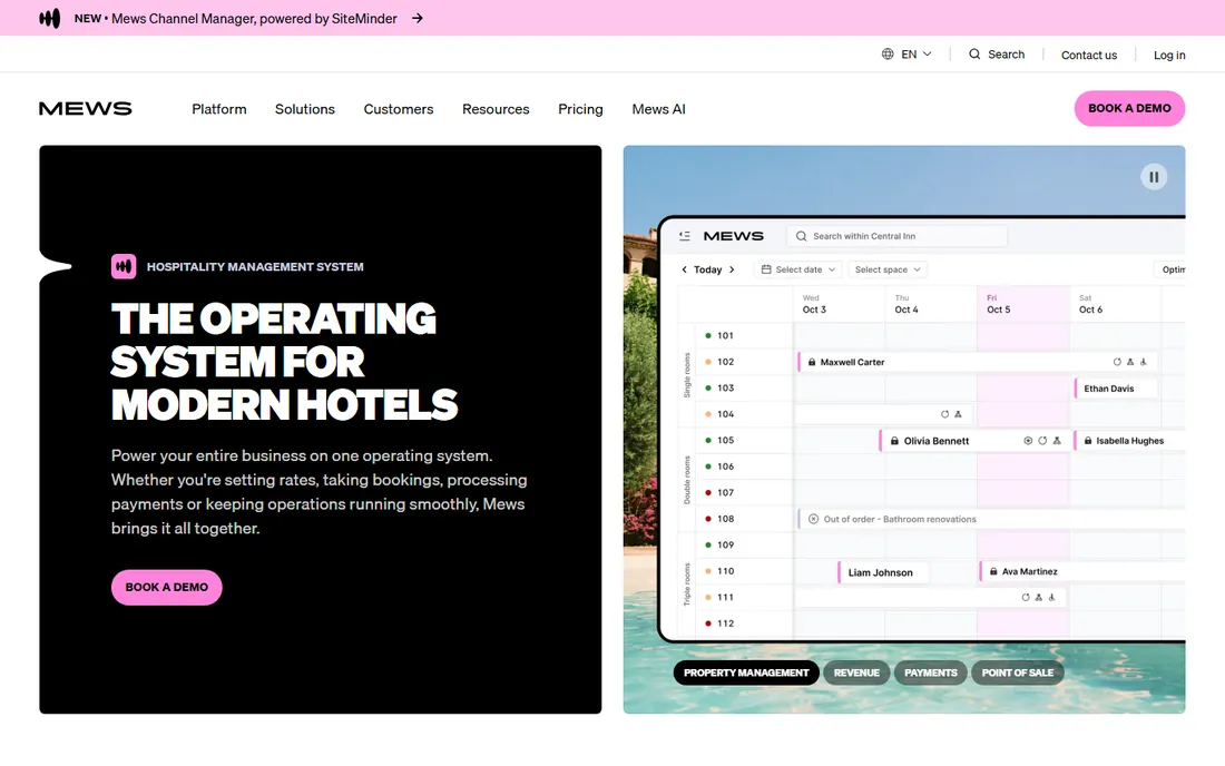 Mews homepage