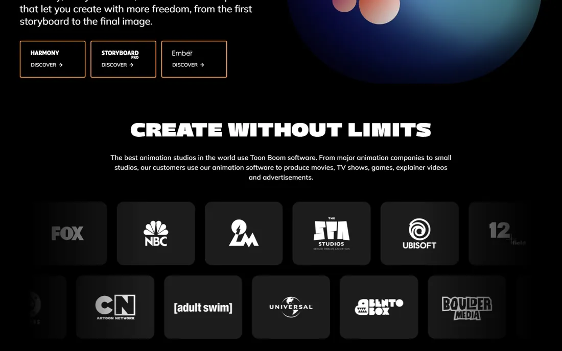 Toon Boom Harmony homepage