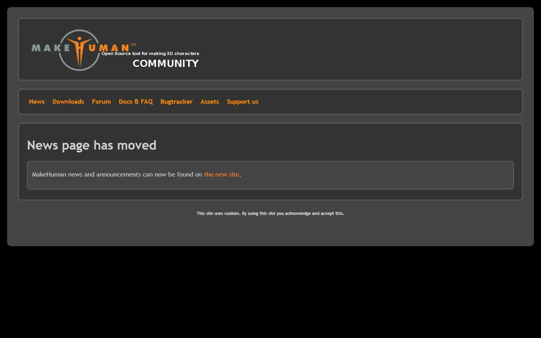 MakeHuman homepage